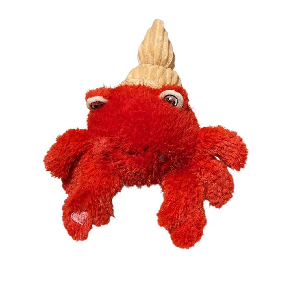 Walmart Red Hermit Crab Plush Stuffed Animal Tan Shell Heart Detail 10 Inch
